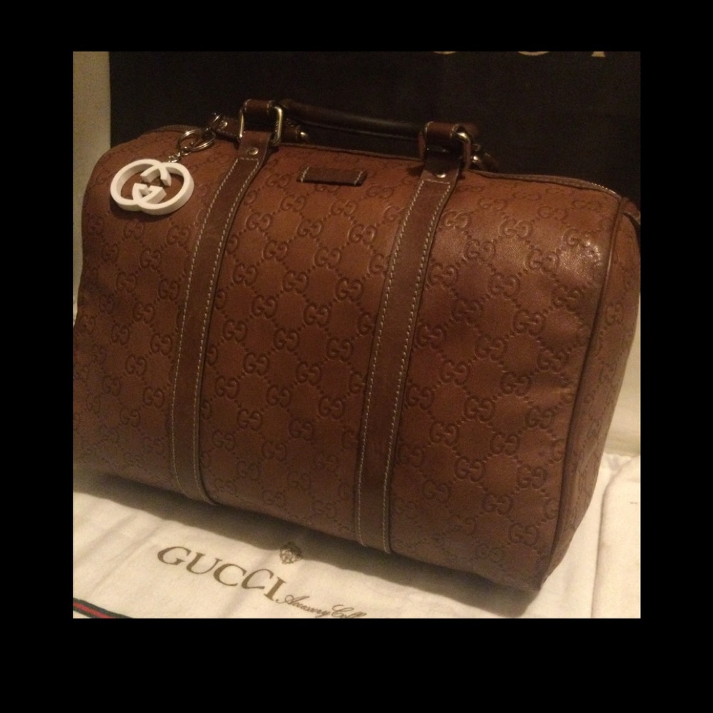 GUCCI BOSTON LEATHER BAG